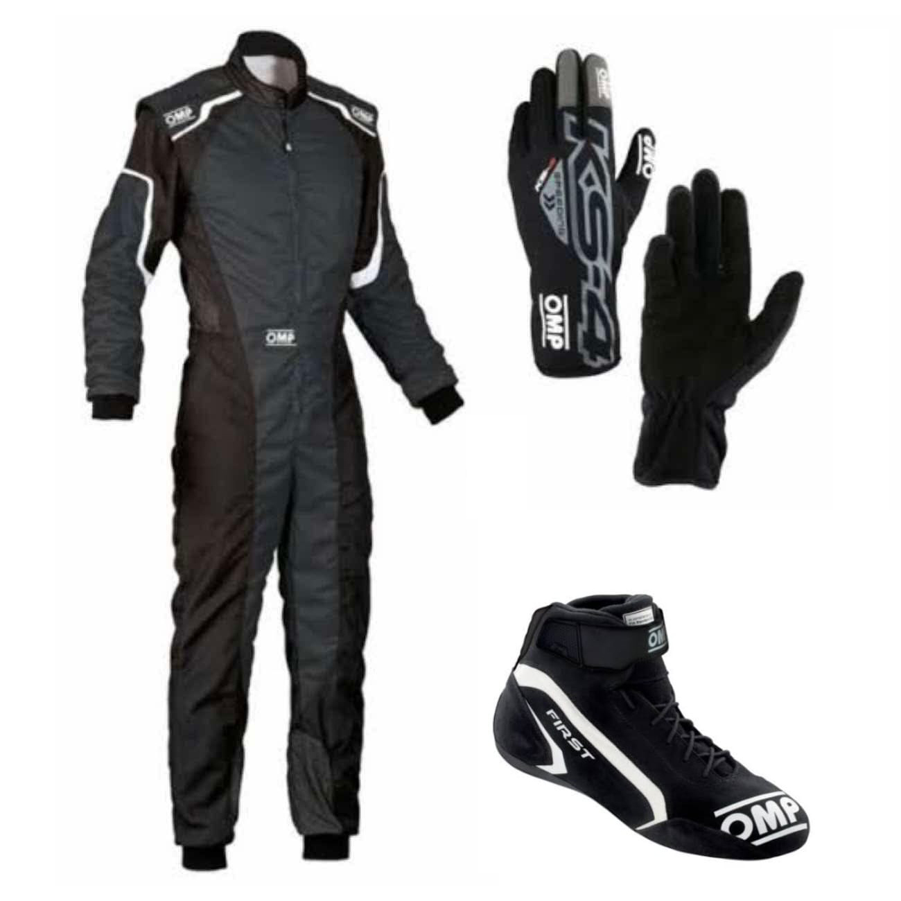 Omp Go Kart Racing Suit Cik Fia Level 2 Approved Kart Suit All Sizes With Shoes, Gloves Free Gift — image 1