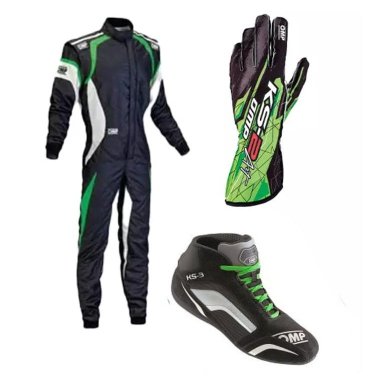 Omp Go Kart Racing Suit Cik Fia Level 2 Approved Kart Suit All Sizes With Shoes, Gloves Free Gift