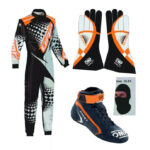 Omp Go Kart Racing Suit Cik Fia Level 2 Approved Kart Suit All Sizes With Shoes, Gloves Free Gift