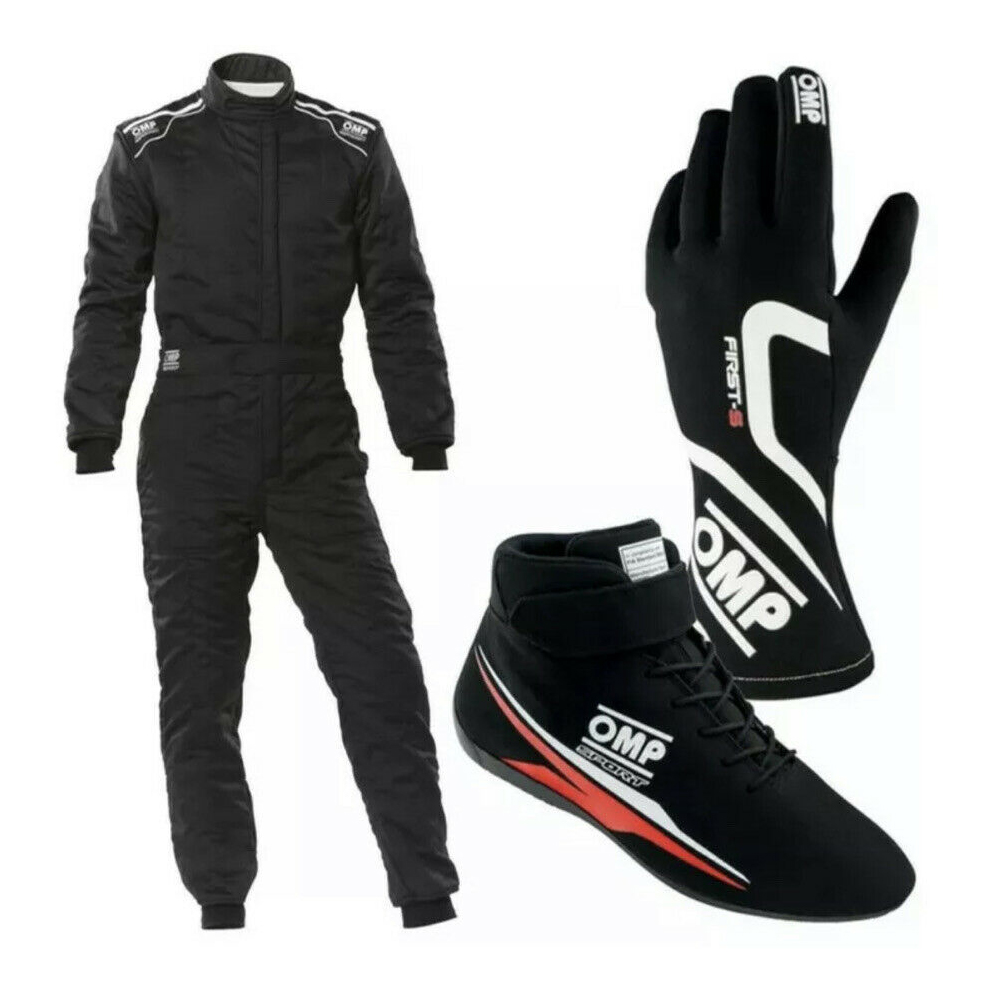 Omp Go Kart Racing Suit Cik Fia Level 2 Approved Kart Suit All Sizes With Shoes, Gloves Free Gift