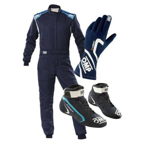 Omp Go Kart Racing Suit Cik Fia Level 2 Approved Kart Suit All Sizes With Shoes, Gloves Free Gift