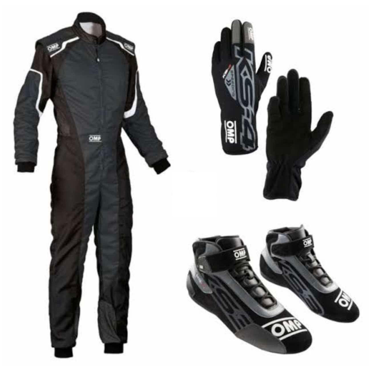Omp Go Kart Racing Suit Cik Fia Level 2 Approved Kart Suit All Sizes With Shoes, Gloves Free Gift