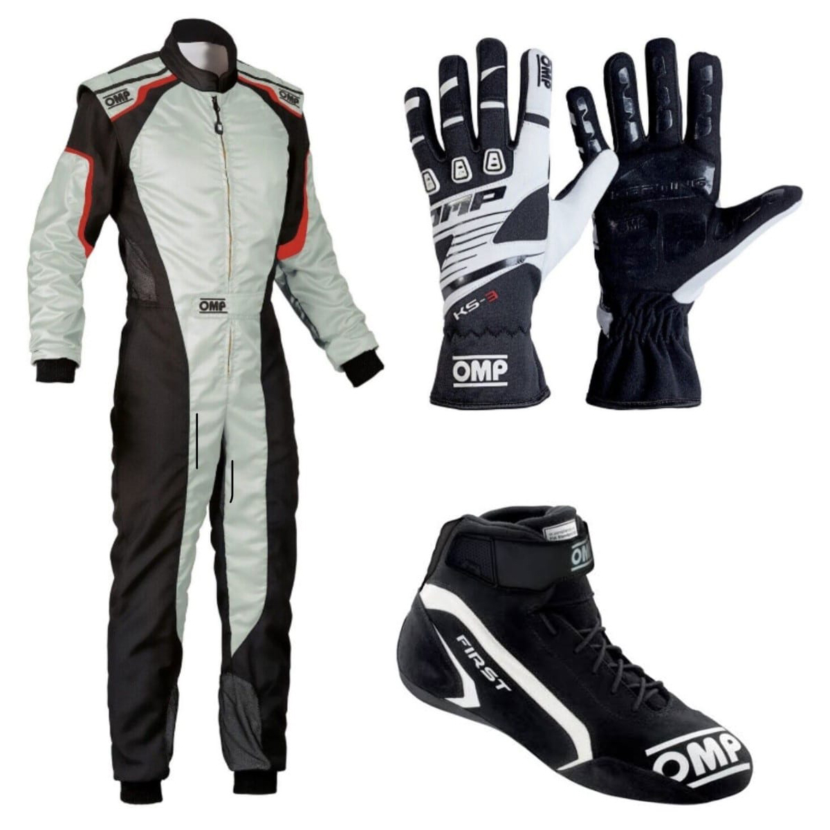 Omp Go Kart Racing Suit Cik Fia Level 2 Approved Kart Suit All Sizes With Shoes, Gloves Free Gift — image 1