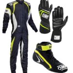 Omp Go Kart Racing Suit Cik Fia Level 2 Approved Kart Suit All Sizes With Shoes, Gloves Free Gift