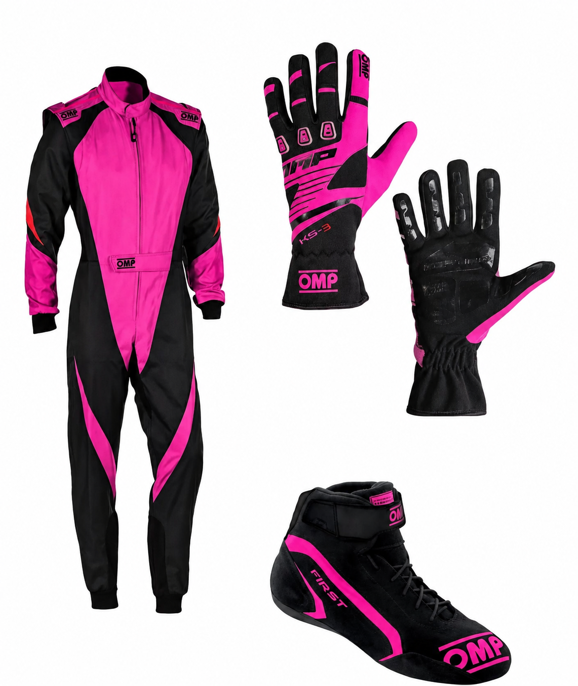 Omp Go Kart Racing Suit Cik Fia Level 2 Approved Kart Suit All Sizes With Shoes, Gloves Free Gift