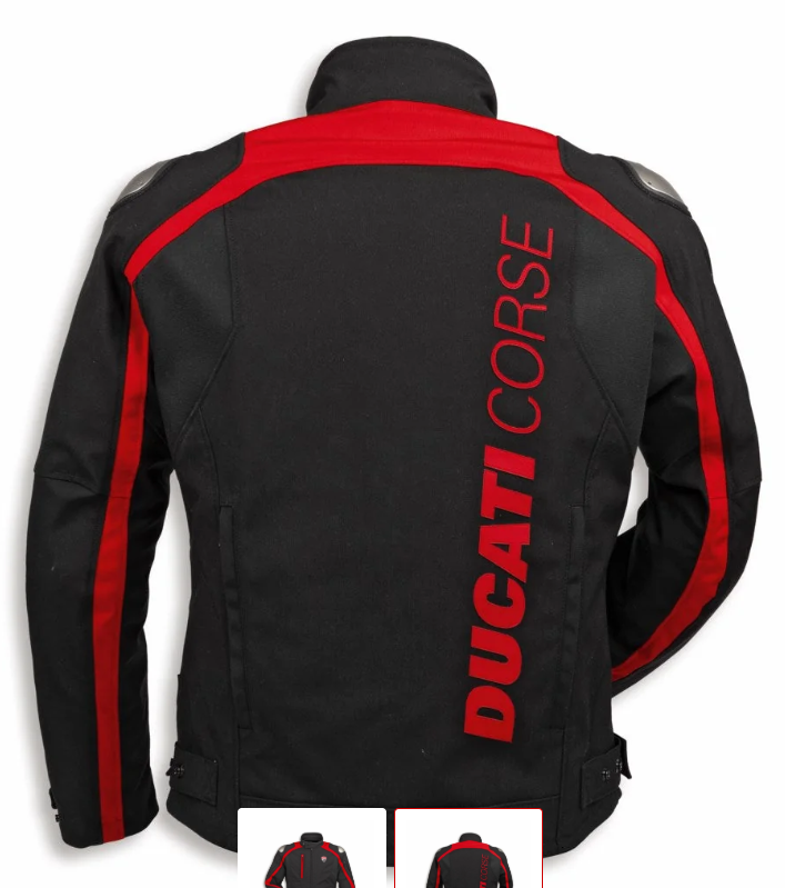 Ducati Motorcycle Jacket Waterproof CE Armrest Cordura Textile Jacket — image 3