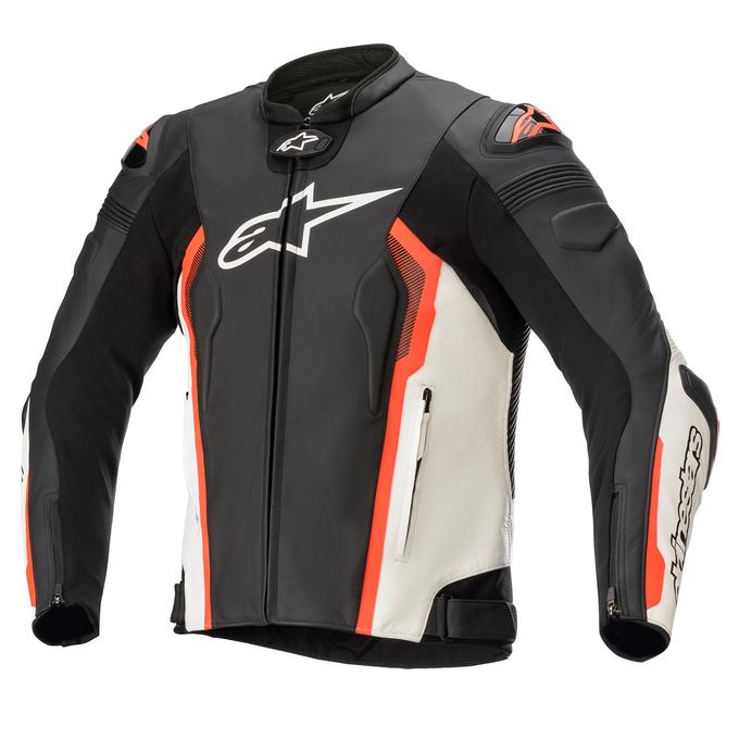 AlpineStars Motorcycle/Motorbike Original Leather Jacket Waterproof CE Armrest with  removable Lining