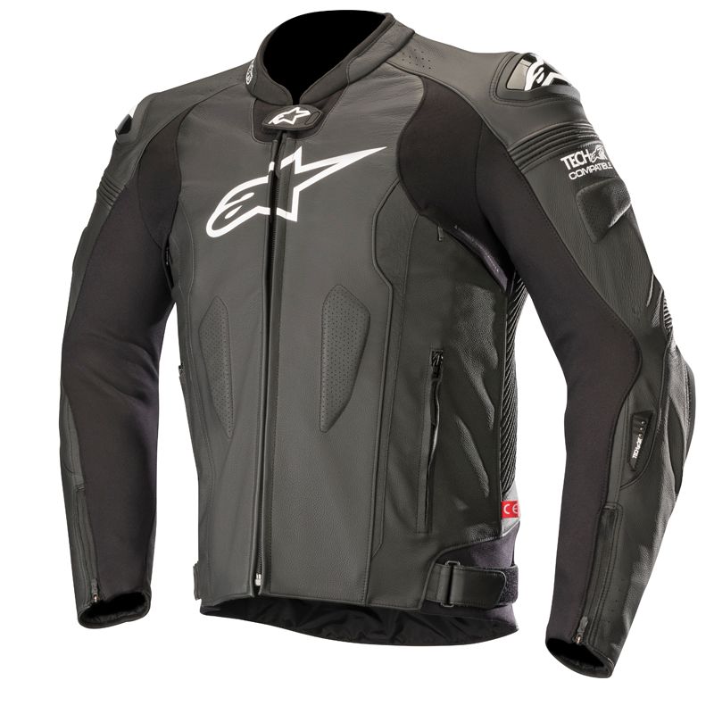 AlpineStars Motorcycle/Motorbike Original Leather Jacket Waterproof CE Armrest with  removable Lining