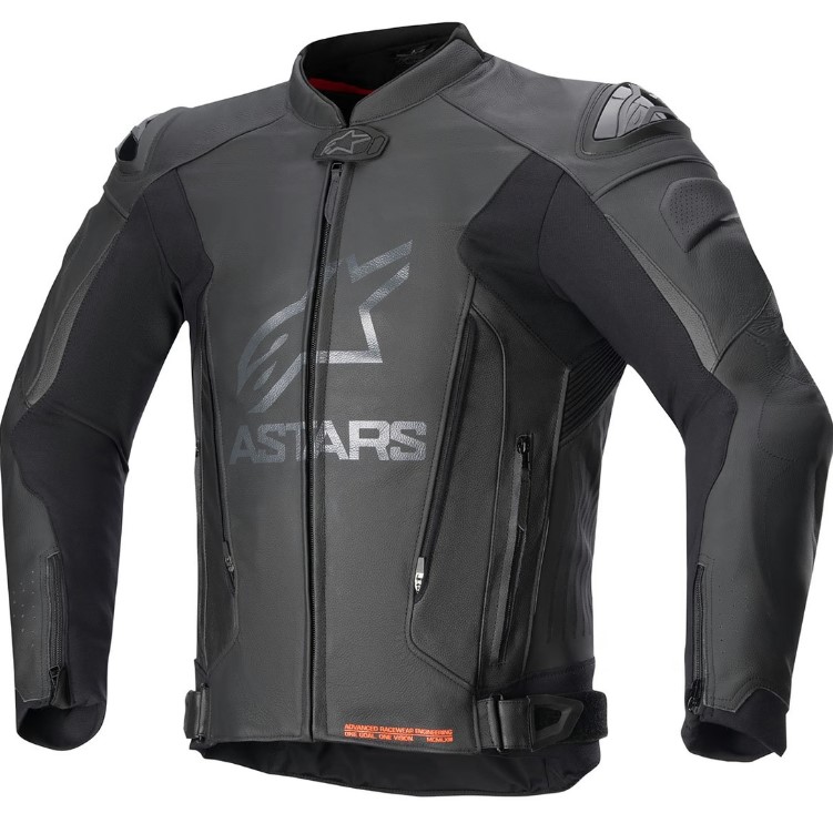 AlpineStars Motorcycle/Motorbike Original Leather Jacket Waterproof CE Armrest with  removable Lining