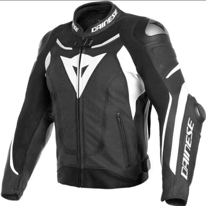 Dainese supper Speed 3 Motorcycle/Motorbike Original Leather Jacket Waterproof CE Armrest with  removable Lining